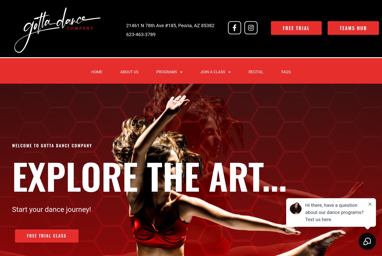 Gotta Dance Co website built by Kickass Websites