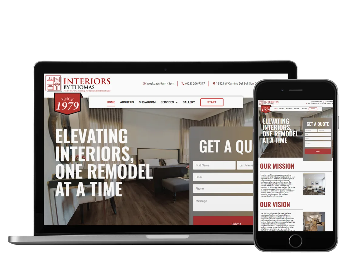 Interiors by Thomas — website by Kickass
